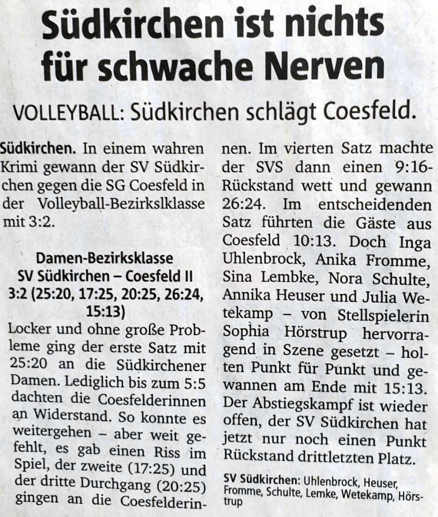 Volleyball DamenSpannung